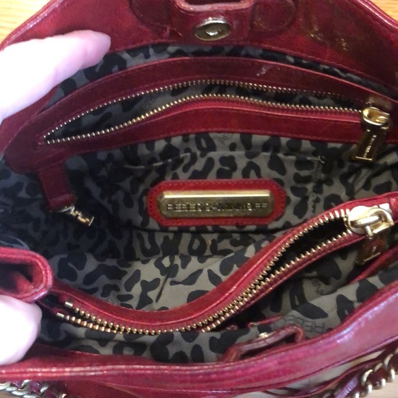 Rebecca Minkoff Swing Double Chain strap red burgundy - Picture 3 of 4